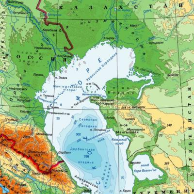 Самое большое озеро в мире — Каспийское море Каспийское море 1720 год