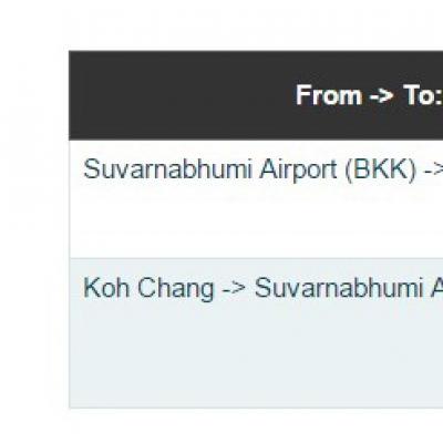 Transfer na Koh Chang iz Bangkoka in Pattaye - cene in metode Cesta iz Bangkoka v Koh Chang